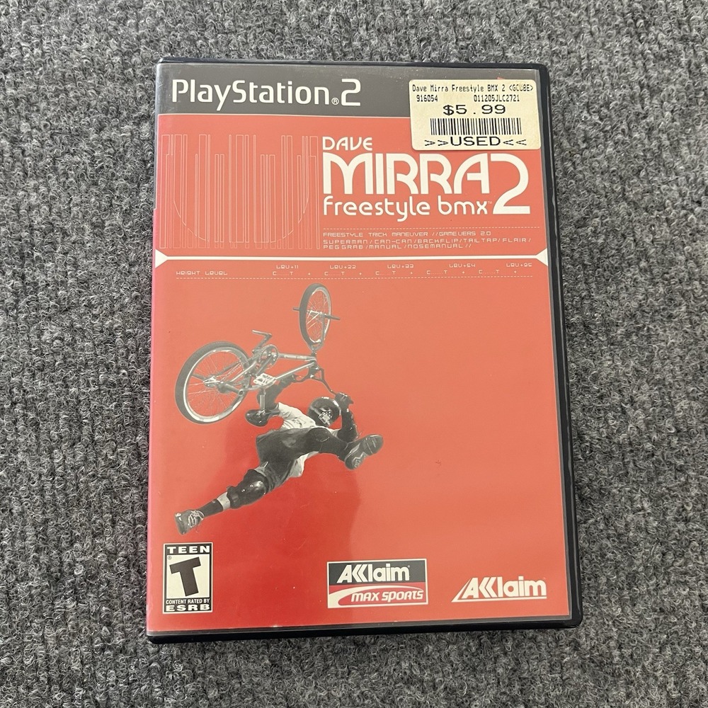 Dave Mirra Freestyle BMX2 - Sony PlayStation 2 PS2 CIB W/ Manual Tested Working!